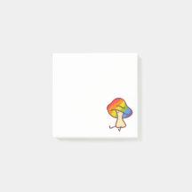 Gay Fungi Rainbow Mushroom Sticky Notes