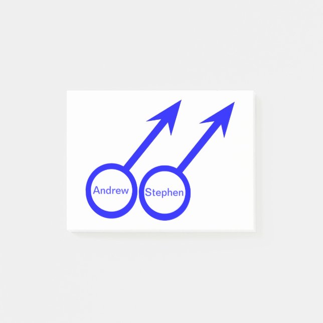 Post-it® Gay Lovers Personnalisable Publier des notes Pad (Devant)