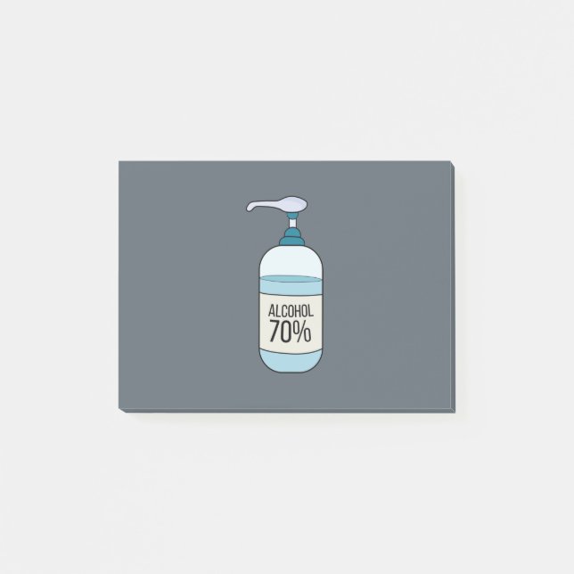 Post-it® Gel Sanitizer à la main avec 70% d'alcool (Devant)