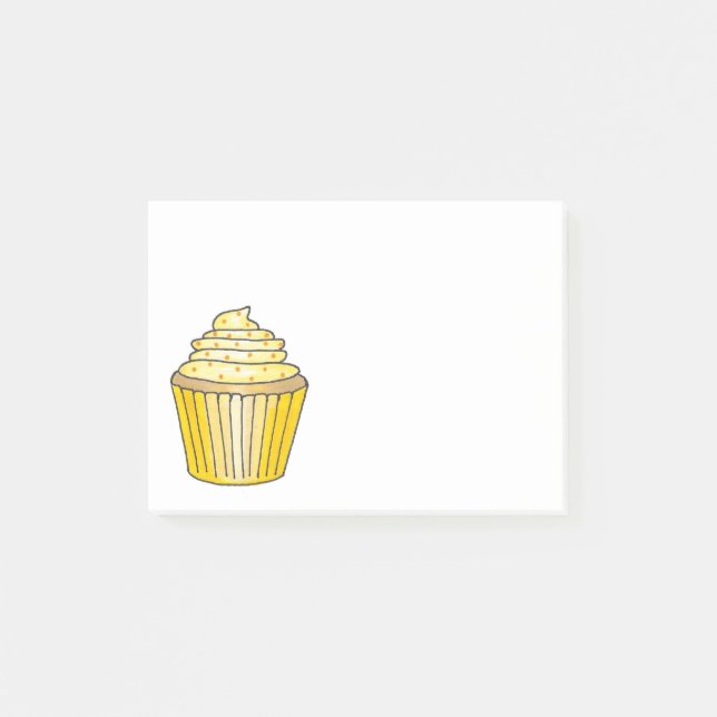 Post-it® Gelé citron jaune Cupcake Gâteau Gelé (Devant)