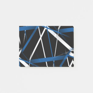Post-it® Géométrie Urbaine Noir Blanc Bleu