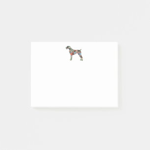 Post-it® German Wirehaired Pointer Geo Silhouette Plaid
