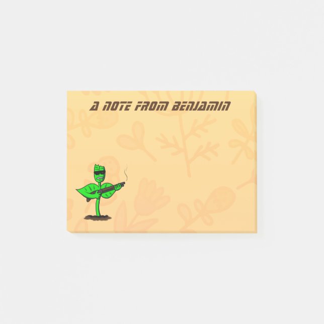 Post-it® Germinator cyborg plante dessin humoristique (Devant)