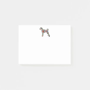 Post-it® Giant Schnauzer Chien race Geo Silhouette Plaid