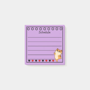Post-it® Ginger Orange Chat Horaire Lilac