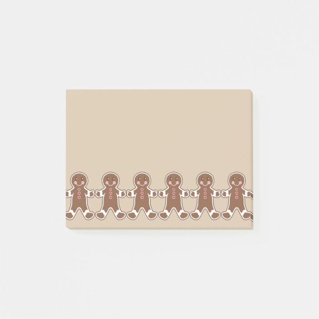 Post-it® Gingerbread Boys Post It Notes (Devant)