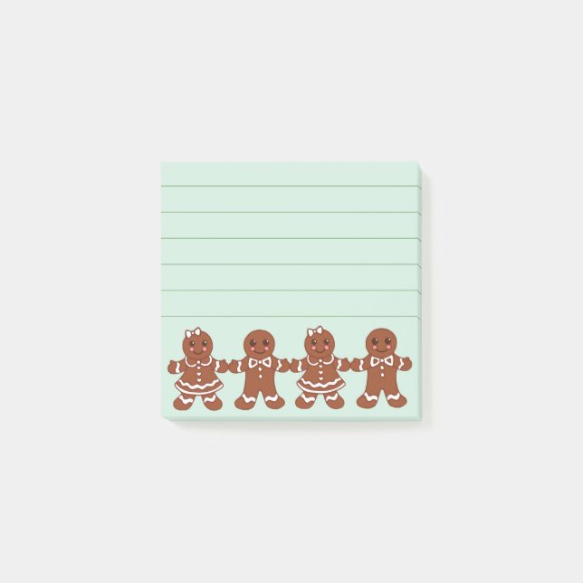 Post-it® Gingerbread Girls Boys Post It Notes (Devant)