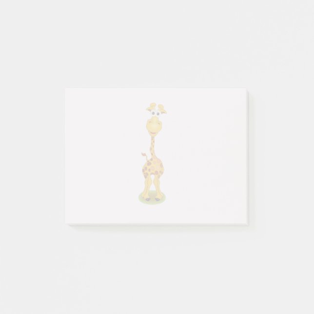 Post-it® Girafe de caricature jaune et orange (Devant)