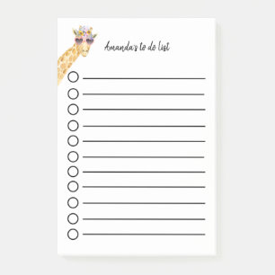 Post-it® Girafe personnalisable avec lunettes de soleil