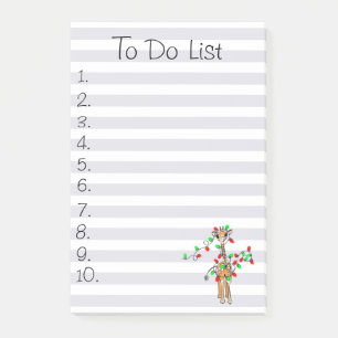 Post-it® Giraffe de vacances - scintillant rouge et vert lu