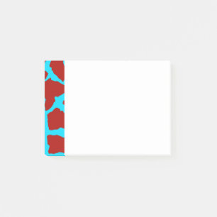 Post-it® Giraffe Imprimé Rouge Cyan