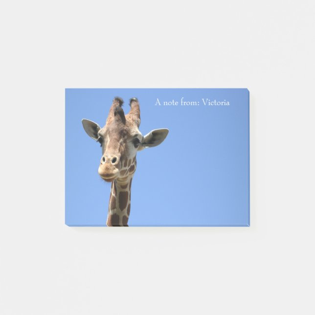 Post-it® Giraffe Nom Blue Cute (Devant)