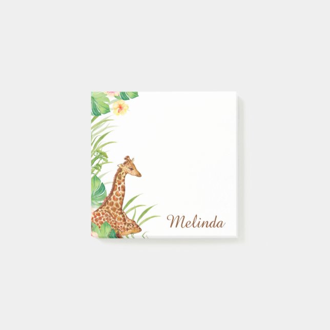 Post-it® Giraffe Safari Jungle personnalisée (Devant)