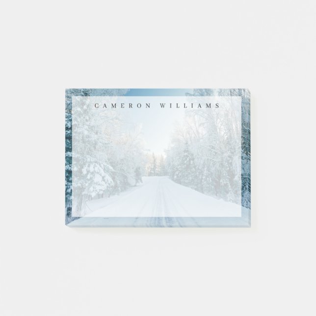 Post-it® Glace et neige | Route d'hiver gelée Russie, Sibér (Devant)