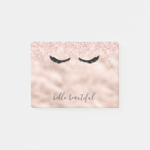 Post-it® Glam Blush Parties scintillant rose cils noirs