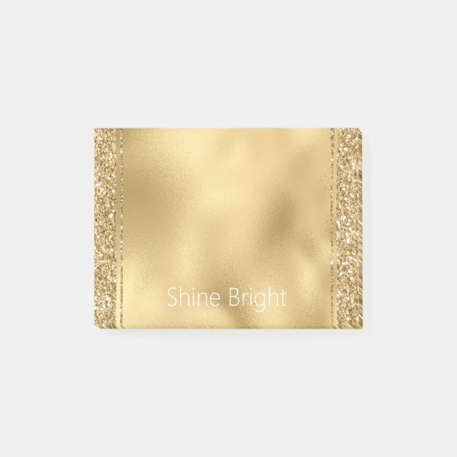 Post-it® Glam Gold Glitzy Parties scintillant (Devant)