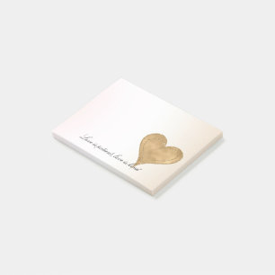 Post-it® Glam Gold Parties scintillant Heart