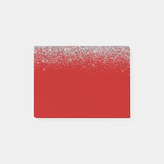 Post-it® Glam rouge et Parties scintillant (Devant)