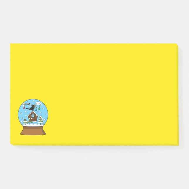 Post-it® Globe des neiges avec chant Blackbird (Devant)