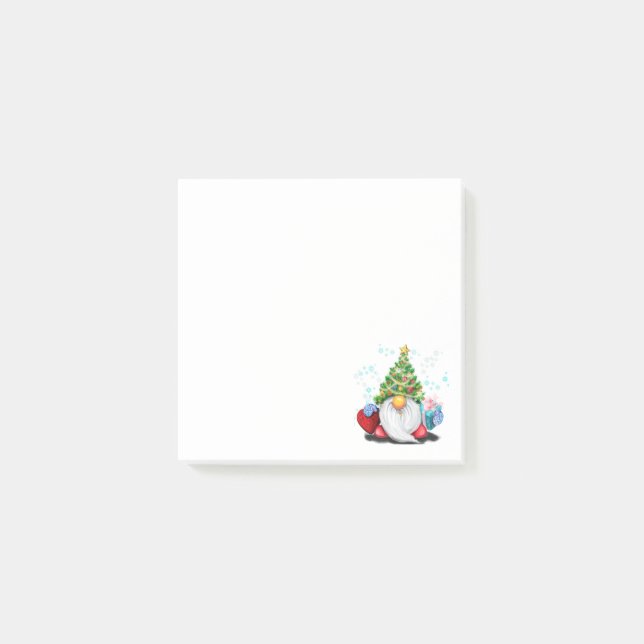 Post-it® Gnome de Noël avec billet cadeau (Devant)