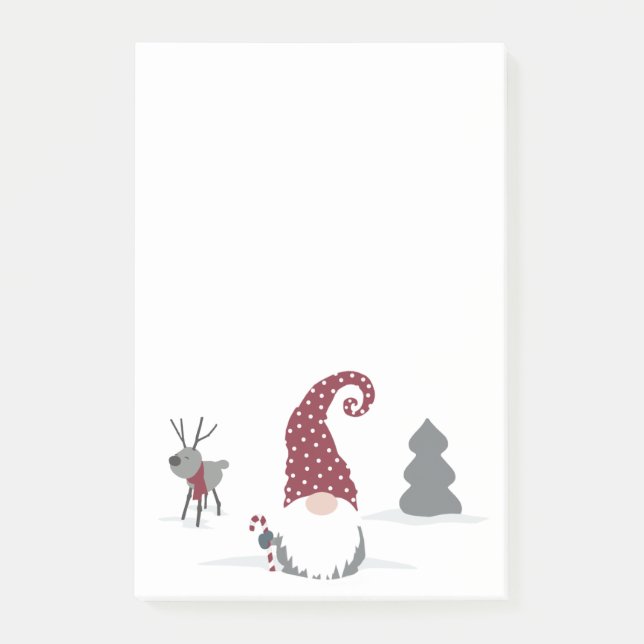 Post-it® Gnome et Reindeer Scandinavian Tomte design (Devant)
