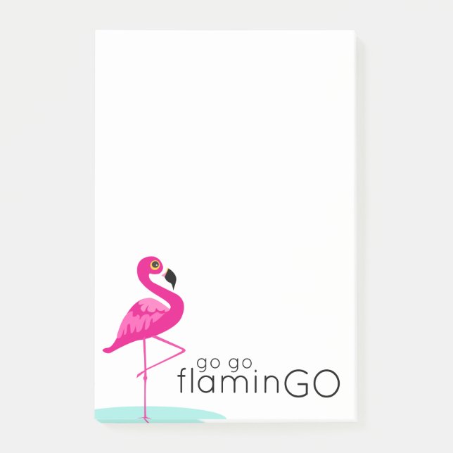 Post-it® Go aller flaminGO rose flamingo post il note (Devant)