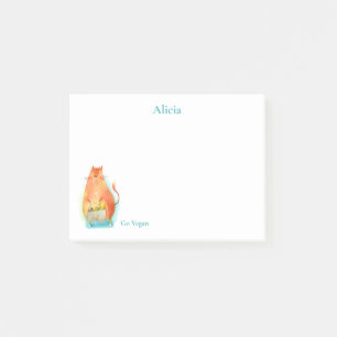 Post-it® Go Vegan Orange Eco Friendly Cartoon Chat