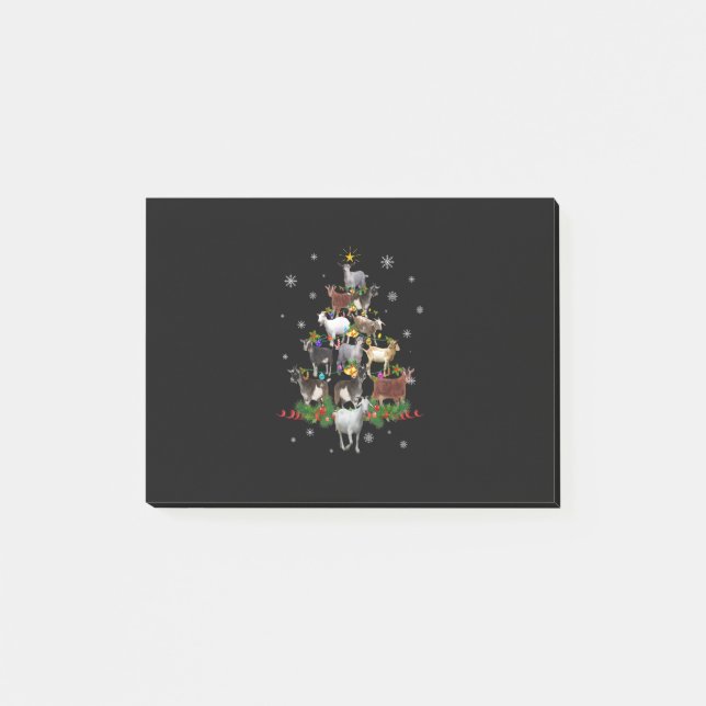Post-it® Goat Christmas Tree Snow Goat Xmas (Devant)