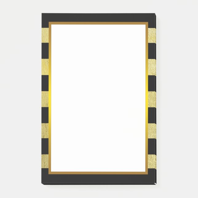 Post-it® Gold Foil Black Stripe propre (Devant)