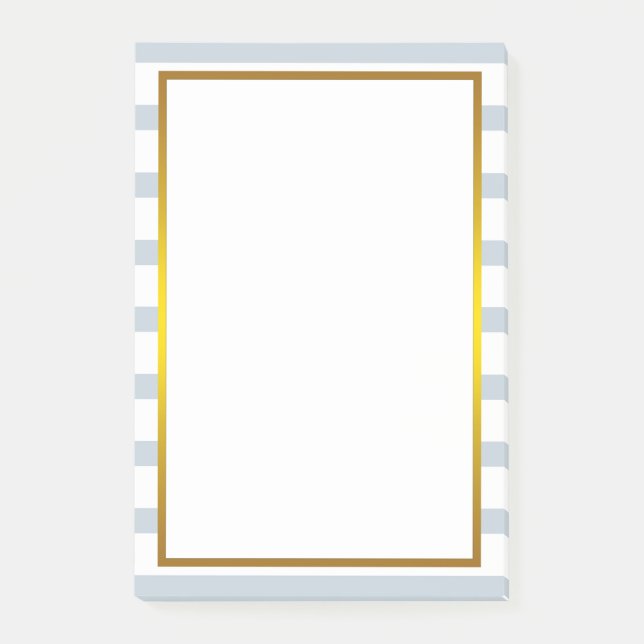 Post-it® Gold Foil Gris Gris Grille blanche (Devant)