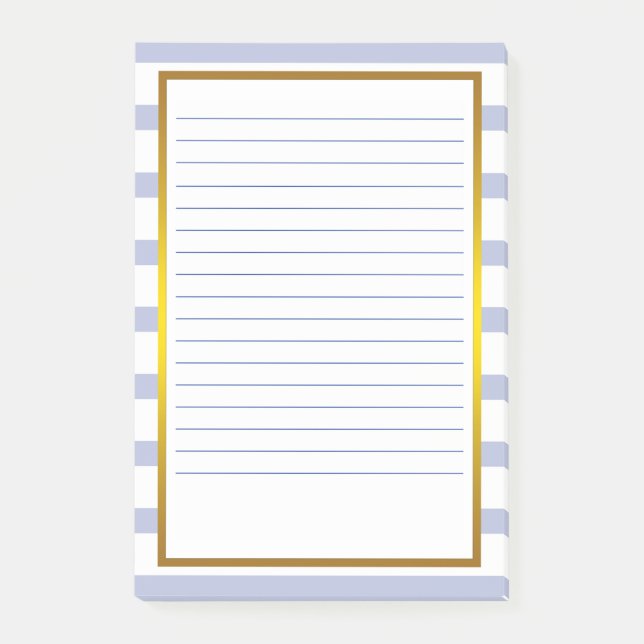 Post-it® Gold Foil Gris Gris Gris Bleu Lignes d'affaires (Devant)