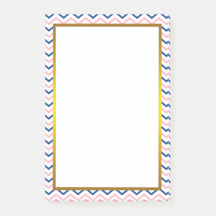 Post-it® Gold Foil rose Chevron Zigzag Motif