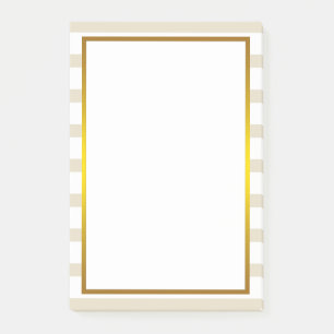 Post-it® Gold Foil Yellow Stripe blanche