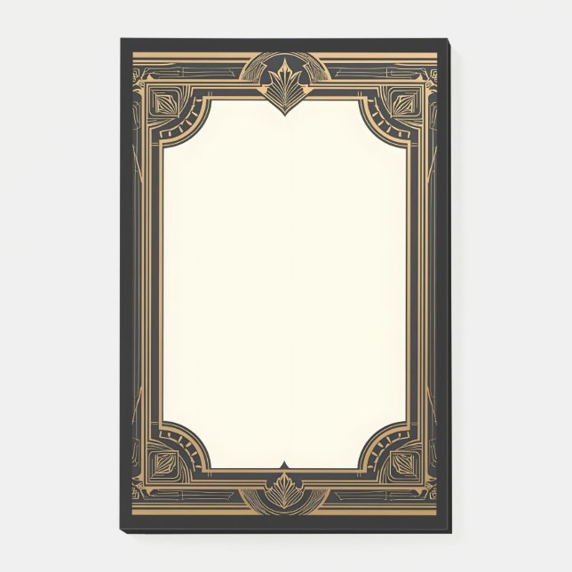Post-it® Gold on Black Classic Art Deco (Devant)