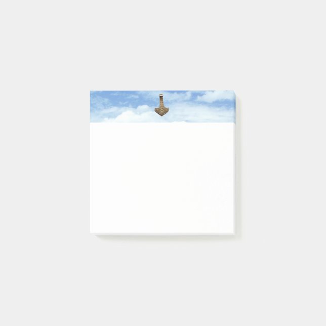Post-it® Gold Thor Hammer nuages de billes blanches (Devant)