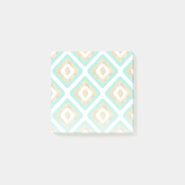 Post-it® Gold & Turquoise Chic Ikat Motif (Devant)