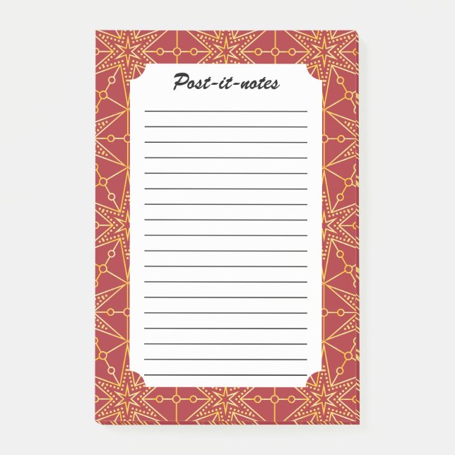 Post-it® Golden Festive Starry (Devant)