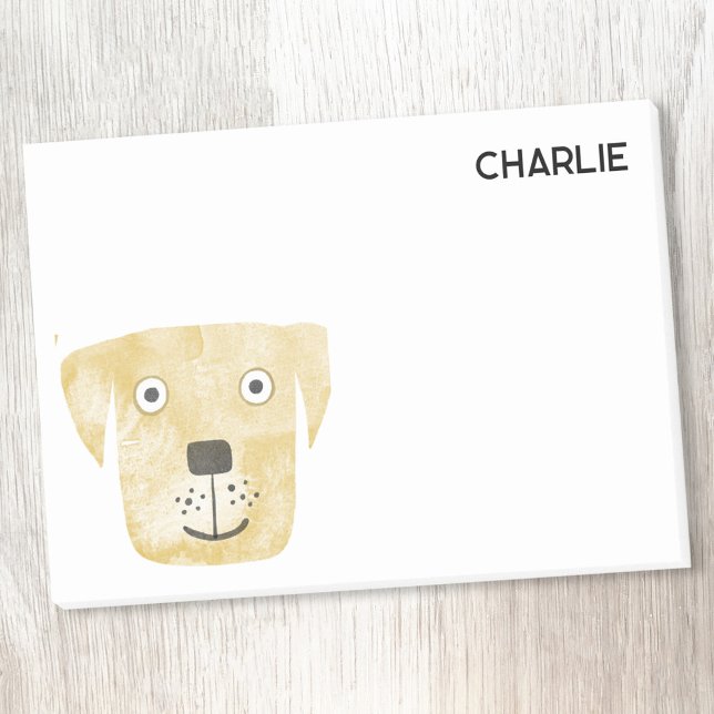 Post-it® Golden Labrador Retriever Chien personnalisé (Golden Labrador Retriever Dog personalized name post it notes)