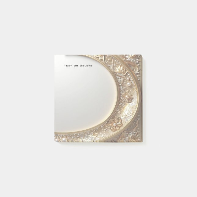 Post-it® Golden Ornate Frame Post it Notes (Devant)
