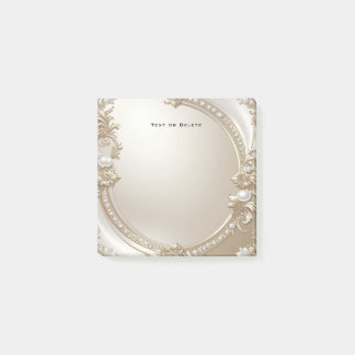 Post-it® Golden Ornate Frame with Pearls Post it Notes