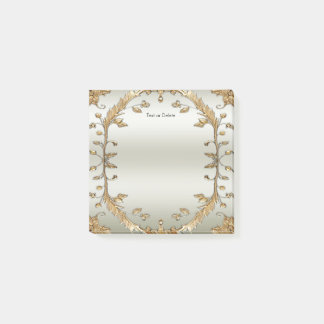 Post-it® Golden Ornate Post it Notes