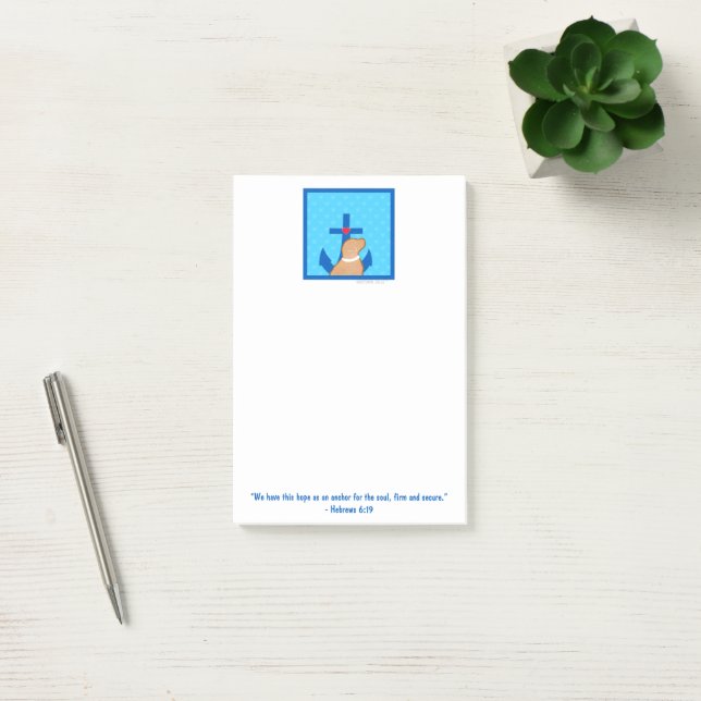 Post-it® Golden Retriever, Ancre & Cœurs (Bureau)