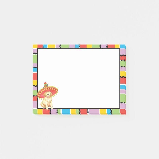 Post-it® Golden retriever de fiesta (Devant)