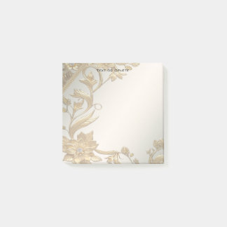 Post-it® Golden Wavy Feuille Floral Post it Notes