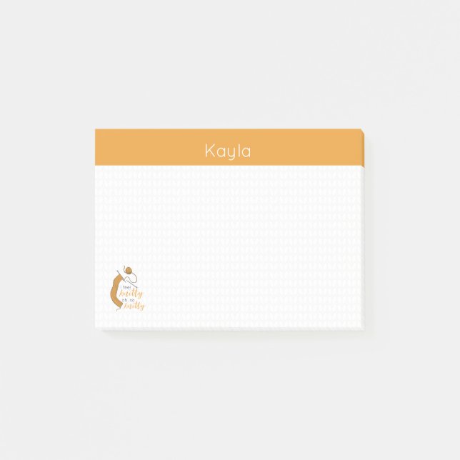 Post-it® Goldenrod Jaune Je Me Sens Knitty, Oh So Knitty (Devant)