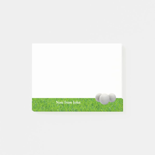 Post-it® Golf Ball Course Grassland Sport Nom personnalisé (Devant)