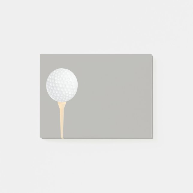 Post-it® golf balle de golf design post il note gris (Devant)