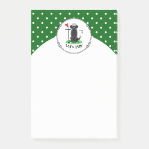 Post-it® Golf Black Labrador Retriever Dog - mignonne