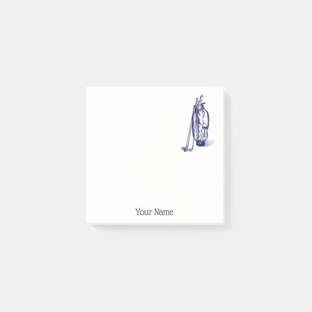 Post-it® Golf Sac Golf Club Bleu (Devant)