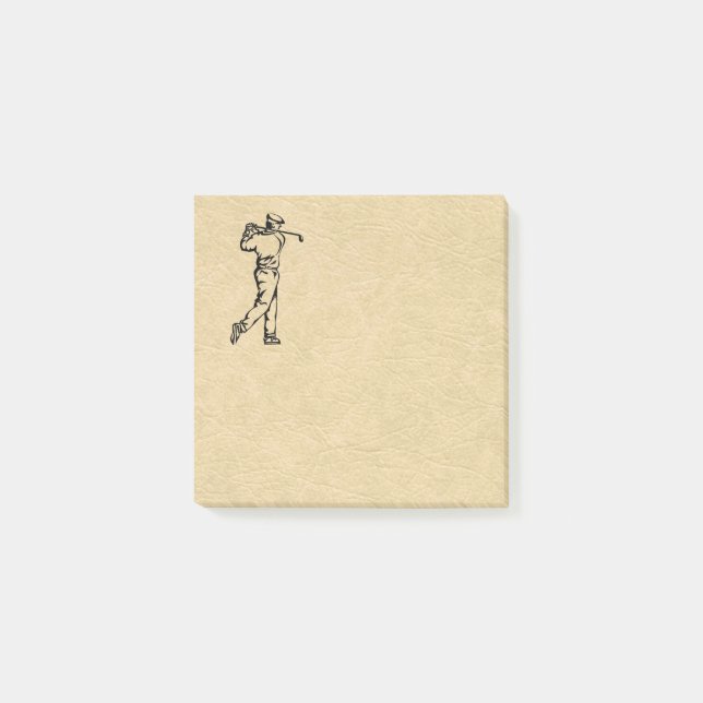 Post-it® Golfsport Design look cuir (Devant)
